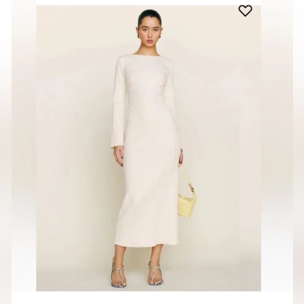 Reformation Delphina Knit Dress. Worn once for a dinner. Size: XS, color: Ivory.
